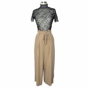 L'AGENCE Samira Silk Paperbag Cropped Pants Size 4